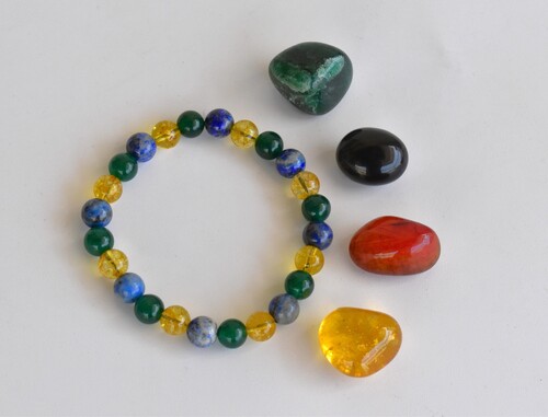 Promoting Happiness Crystal Kit, Healing Gemstones, Meditation Gift Stones