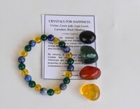 Promoting Happiness Crystal Kit, Healing Gemstones, Meditation Gift Stones