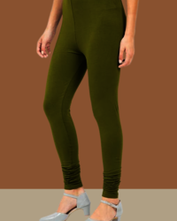 Olive Green Full Length Churidar Leggings