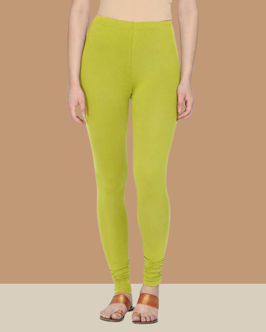 Pista Green Full Length Churidar Leggings