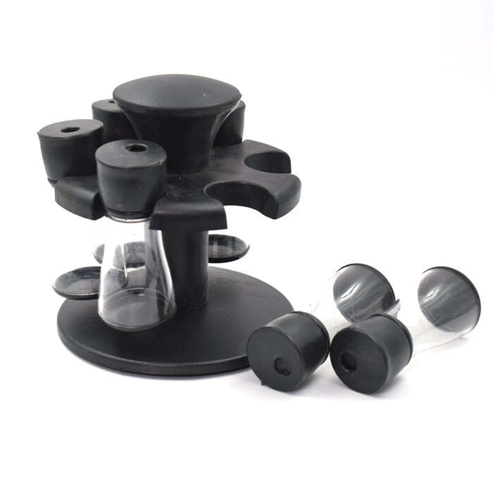 6 PC SPICE RACK USED FOR STORING SPICES EASILY IN AN ORDERED MANNER