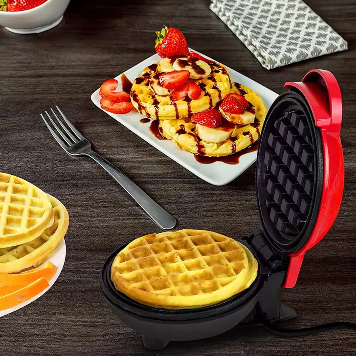 MINI WAFFLE MAKER MACHINE 10007