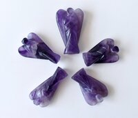 Amethyst Angel, Gemstone Angel Statue, Pocket Angels