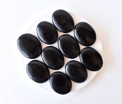 Black Obsidian Worry Stone for Crystal Healing, Pocket Palm Stone