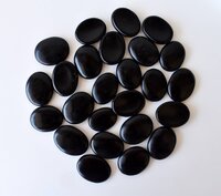 Black Obsidian Worry Stone for Crystal Healing, Pocket Palm Stone