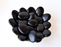 Black Obsidian Worry Stone for Crystal Healing, Pocket Palm Stone