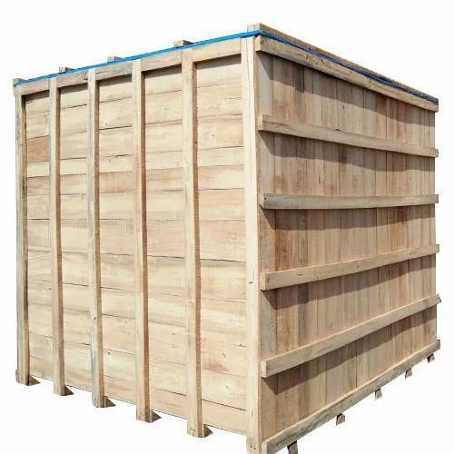 Rectangular Rubber Wood Crate Box