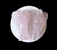 Rose Quartz  Angel, Gemstone Angel Statue, Pocket Angels