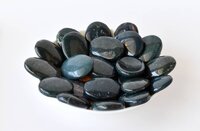 Bloodstone Worry Stone for Crystal Healing, Pocket Palm Stone