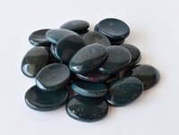 Bloodstone Worry Stone for Crystal Healing, Pocket Palm Stone