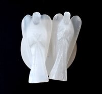 Selenite Angel, Gemstone Angel Statue, Pocket Angels