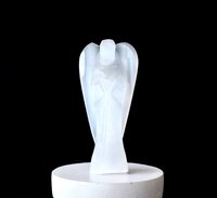 Selenite Angel, Gemstone Angel Statue, Pocket Angels