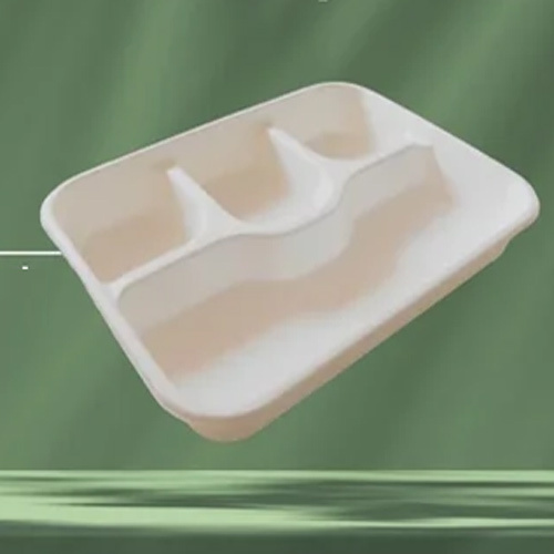 Compostable 4 CP Meal Tray