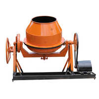 Orange Paint Coated Concrete Mixture