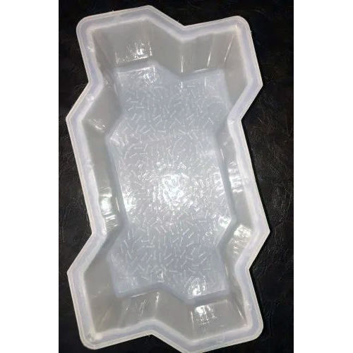 White Plastic Zigzag Paver Mould