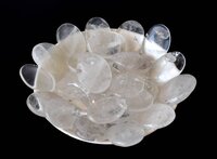 Crystal Quartz  Worry Stone for Crystal Healing, Pocket Palm Stone