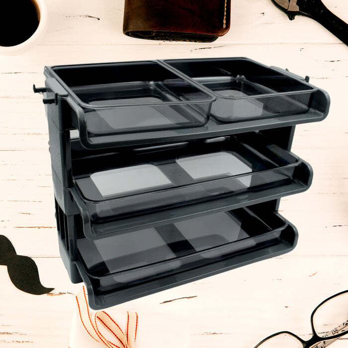 PLASTIC 3 LAYER STORAGE USED IN ALL KINDS OF HOUSEHOLD