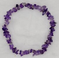 Amethyst Chip Bracelet - Uncut Gemstone, 7-7.5 Inches, Purple 8mm Stones | Unique Variation In Color And Size