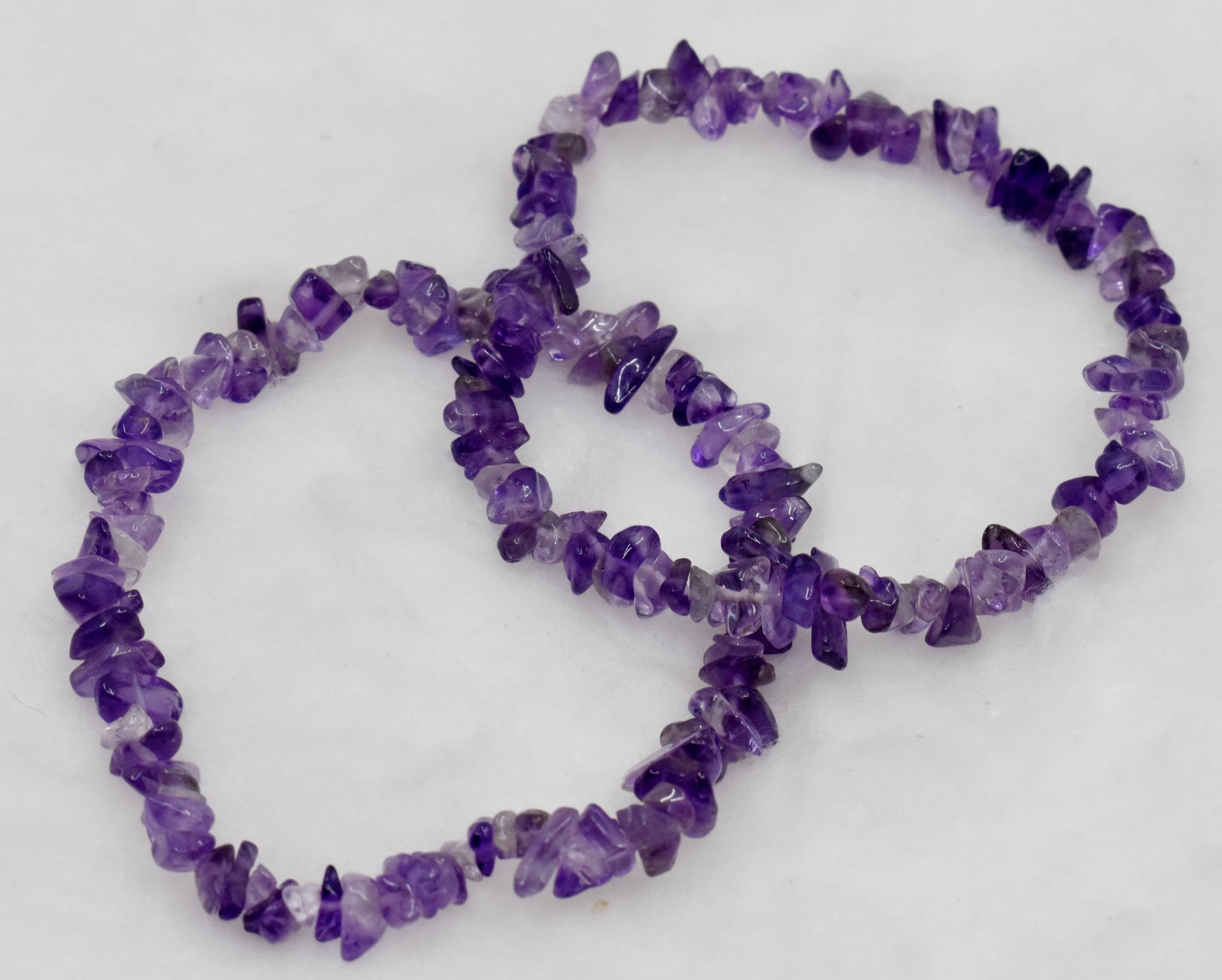 Amethyst Chip Bracelet CrystalChip Jewelry