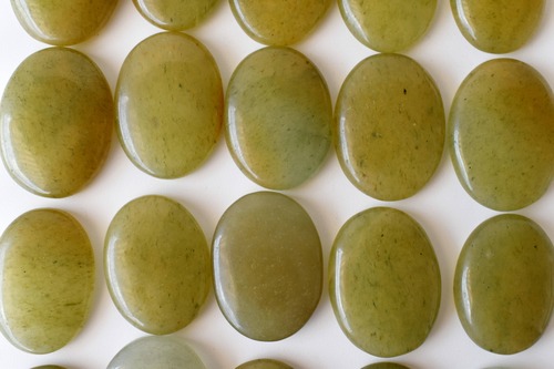 Green Aventurine  Worry Stone for Crystal Healing, Pocket Palm Stone