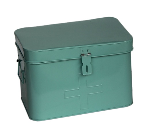 32 cm Metal Green Trunk