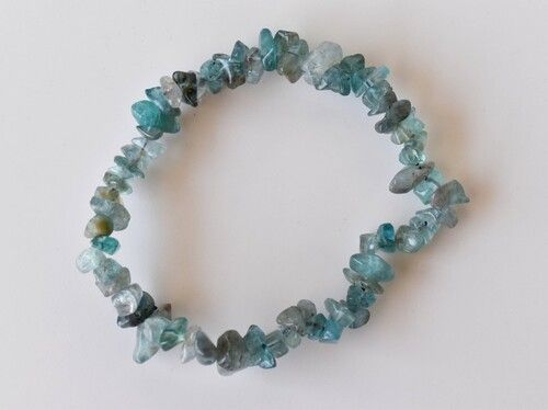 Apatite Chip Bracelet, Baroque Crystal Jewelry