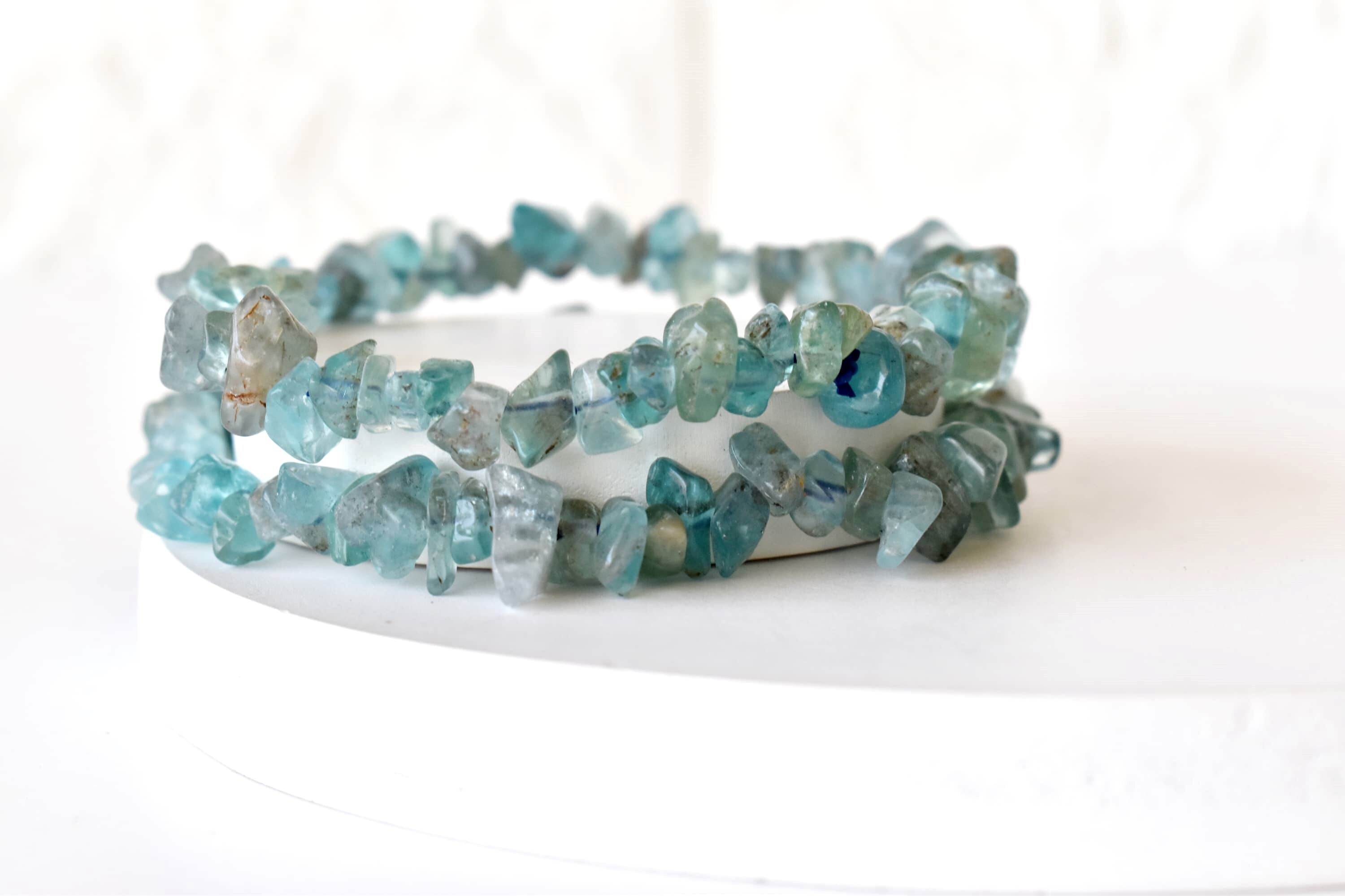 Apatite Chip Bracelet Crystal Chip Jewelry