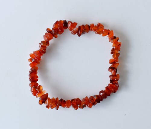 Carnelian Chip Bracelet Crystal Chip Jewelry