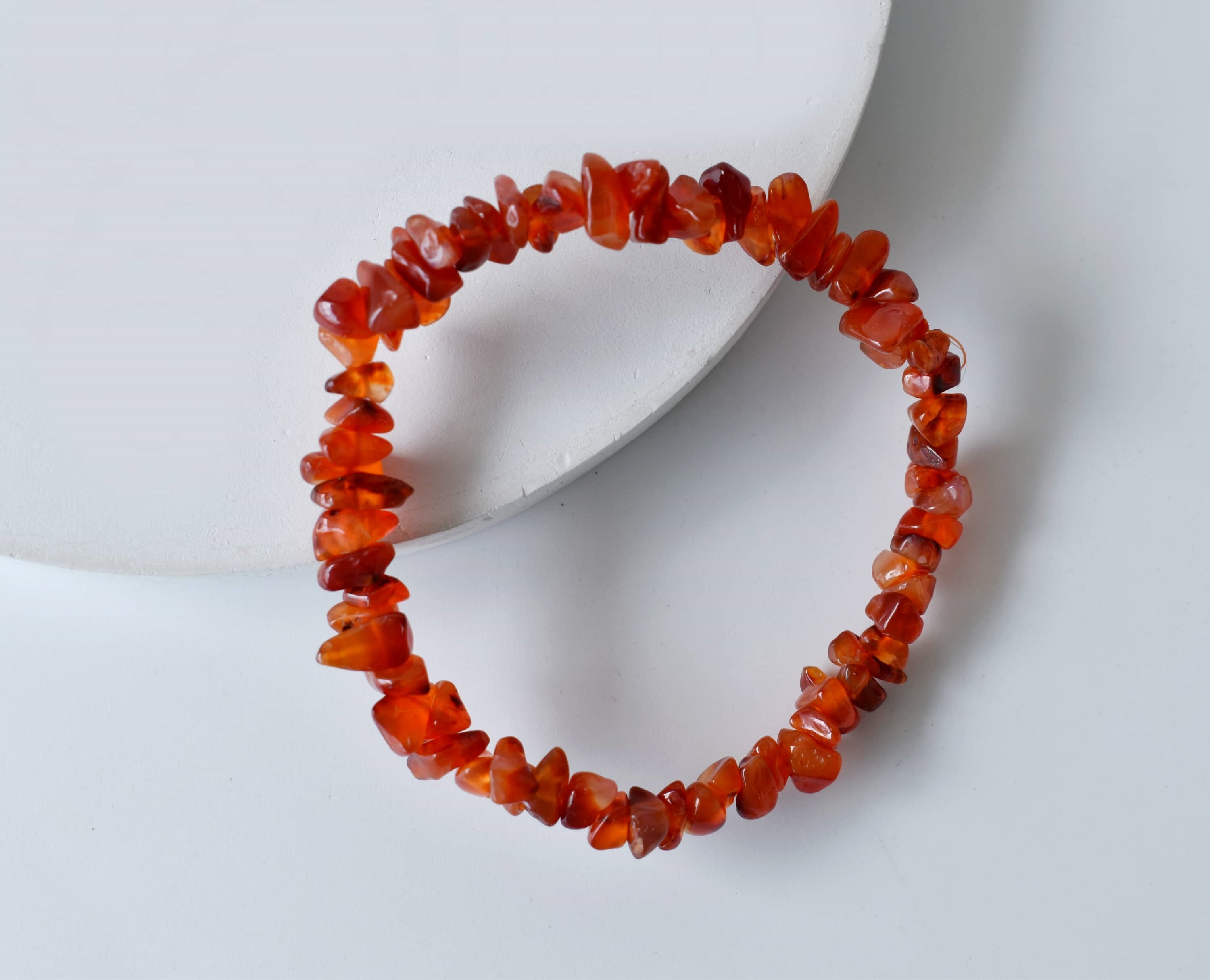 Carnelian Chip Bracelet Crystal Chip Jewelry