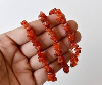 Carnelian Chip Bracelet Crystal Chip Jewelry