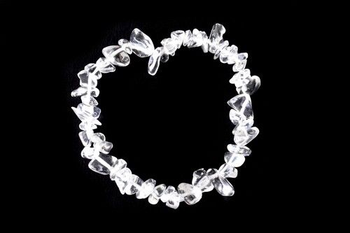 Crystal Quartz Chip Bracelet, Baroque Crystal Jewelry