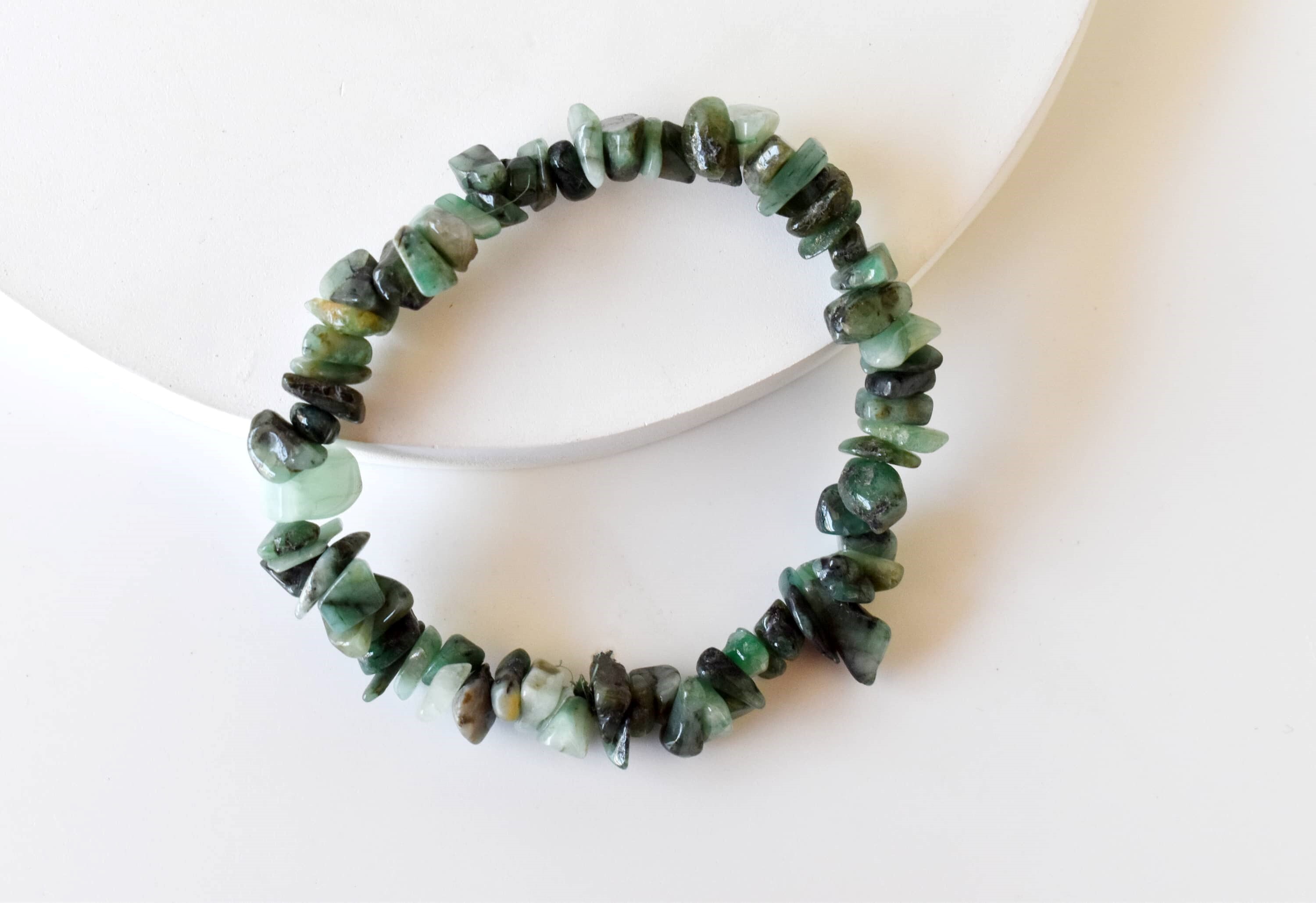 Emerald Chip Bracelet Crystal Chip Jewelry