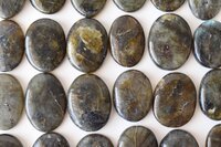 Labradorite Worry Stone for Crystal Healing, Pocket Palm Stone