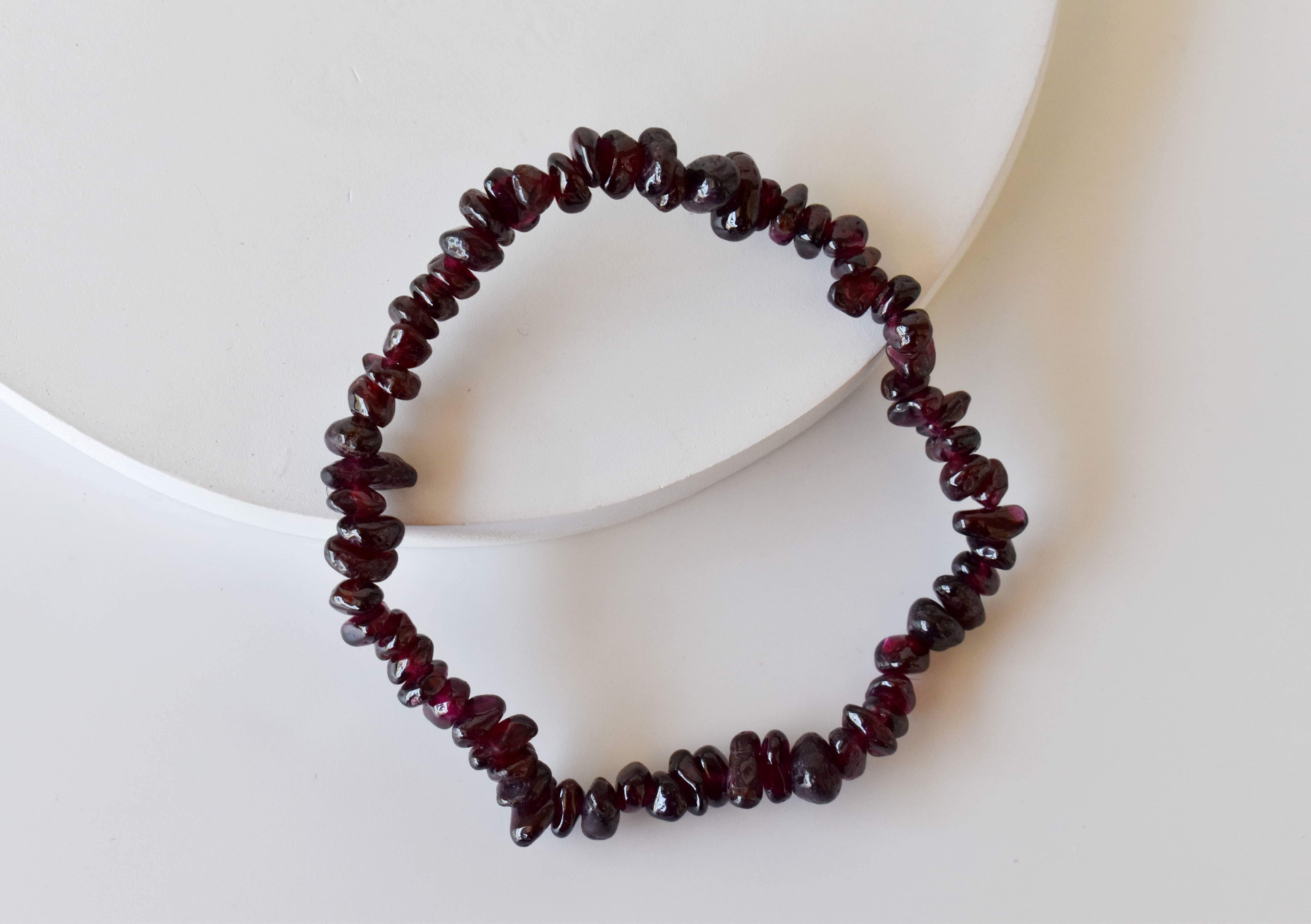 Garnet Chip Bracelet Crystal Chip Jewelry