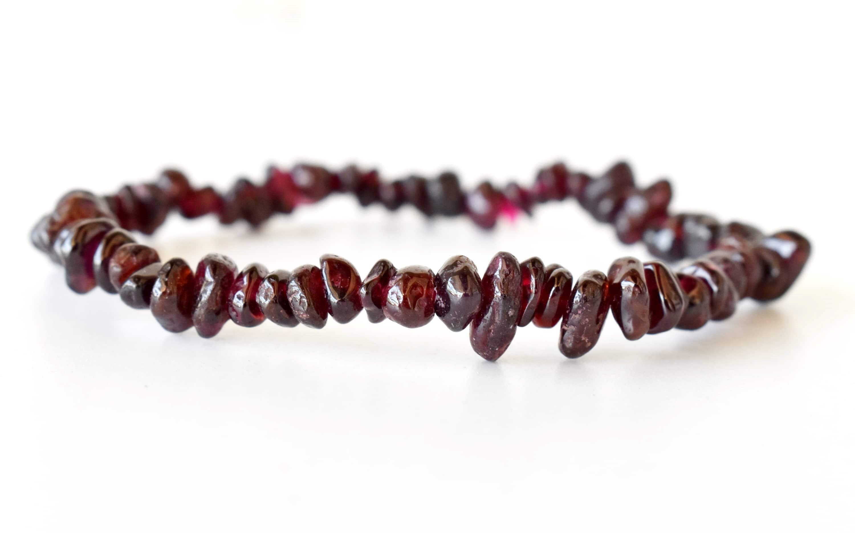 Garnet Chip Bracelet Crystal Chip Jewelry