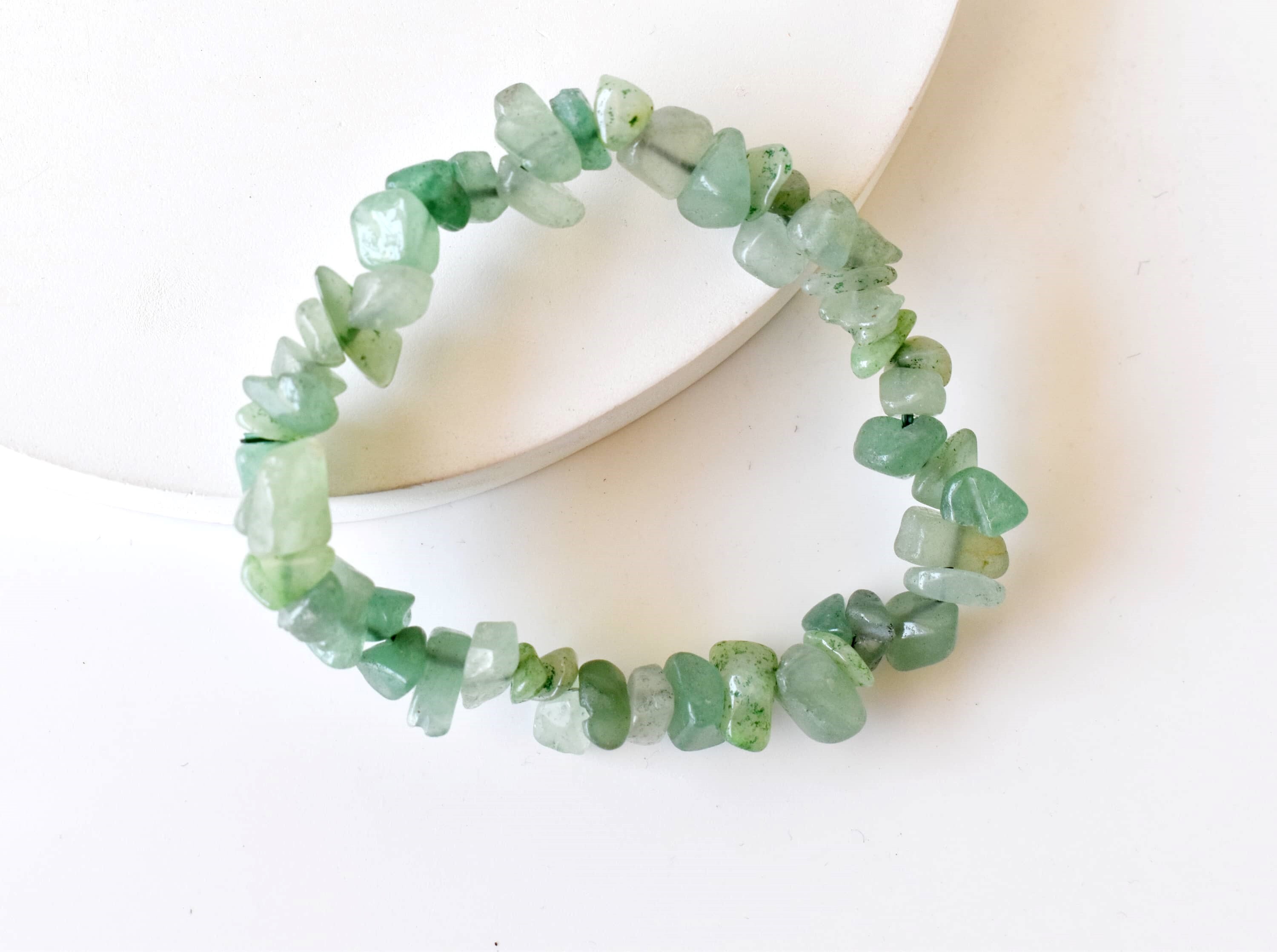 Green Aventurine Chip Bracelet Crystal Chip Jewelry