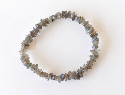 Labradorite Chip Bracelet, Baroque Crystal Jewelry