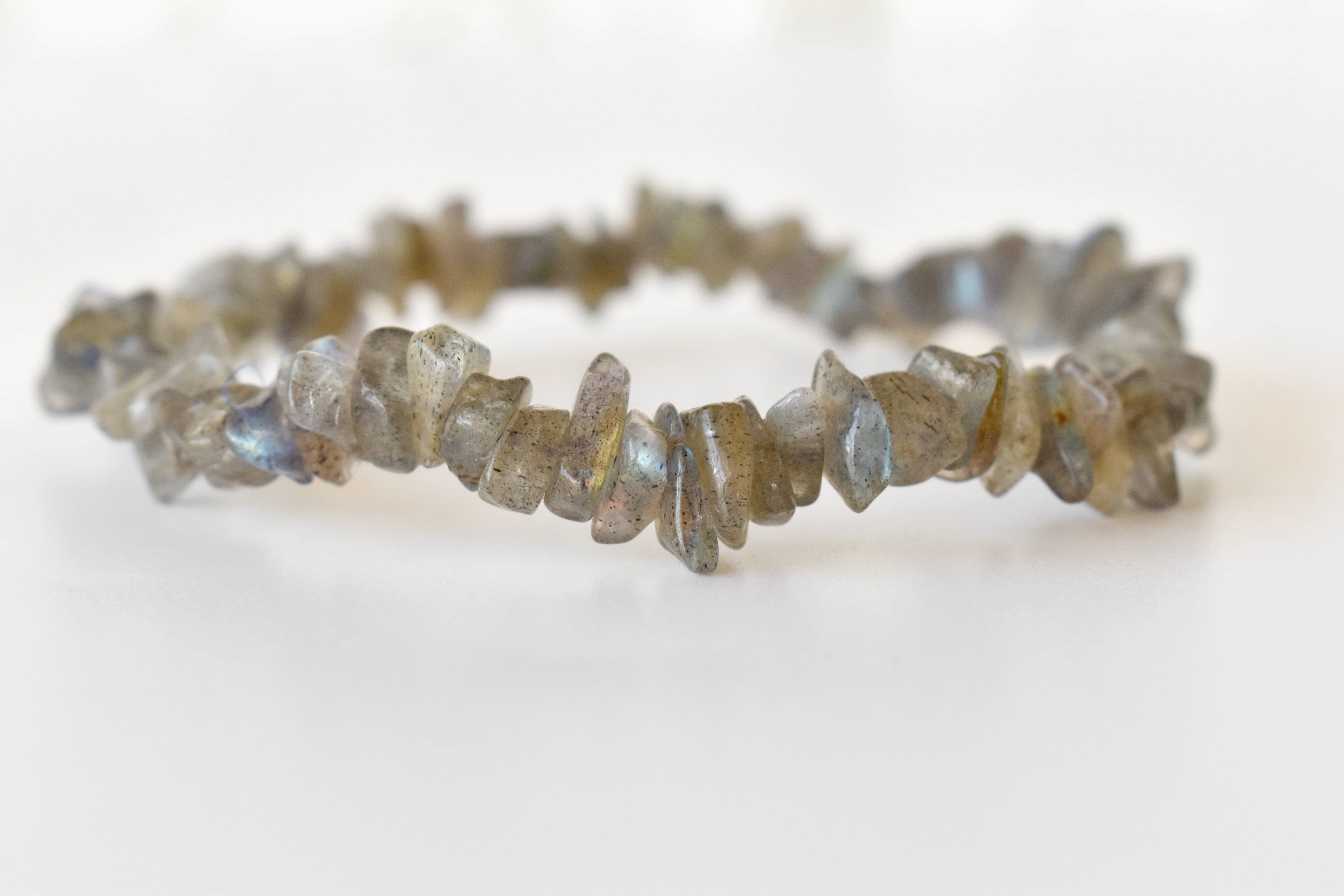 Labradorite Chip Bracelet Crystal Chip Jewelry