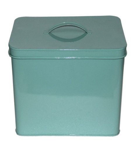 32 Cm Metal Trunk - Color: Green