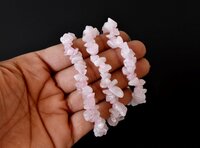 Rose Quartz Chip Bracelet Crystal Chip Bracelet