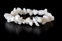 White Rainbow Moonstone Chip Bracelet Crystal chip Jewelry