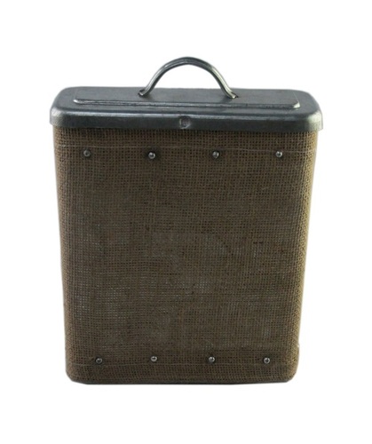 21 cm Galvanised Trunk With Jute Pedestal