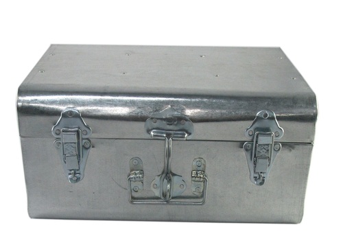 36 cm Rectangular Galvanised Trunk