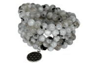 Rainbow Moonstone 108 Prayer Beads Mala Bracelet Prayer Beads Necklace