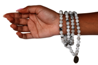 Rainbow Moonstone 108 Prayer Beads Mala Bracelet Prayer Beads Necklace