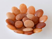 Orange Aventurine  Worry Stone for Crystal Healing, Pocket Palm Stone