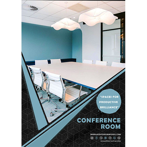 Conference Room - Professional Space , Equipped with Advanced Audiovisual Tools and Comfortable Seating for Effective Collaboration