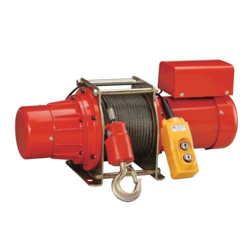 Electric Winch Machine - Standard Size, Red Color | Strong, Durable, New Electric Power Source