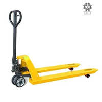 Hydraulic Pallet Truck - Stainless Steel, Fork Length 1150/1250 Mm, Max Height 200 Mm, Yellow | Easy To Operate, Strong, 4 Tyres, Industrial Use, 1-year Warranty