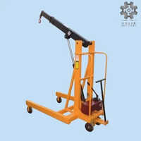 Yellow Hydraulic Mobile Floor Crane